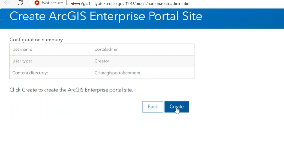 Checkpoint 03: Portal site creation summary.